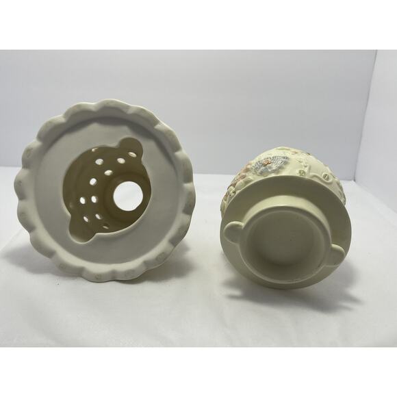 Vintage‎ Victorian Style CANDLE Lamp By Lincolnshire Raised Flowers 3D - Picture 10 of 13